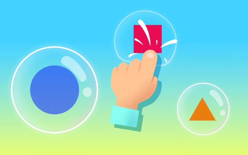 Bubble Shape gameplay with geometric shapes