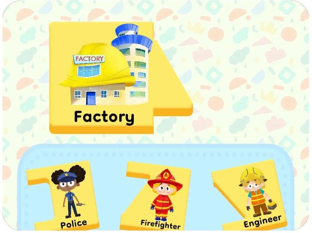 Profession Match puzzle board